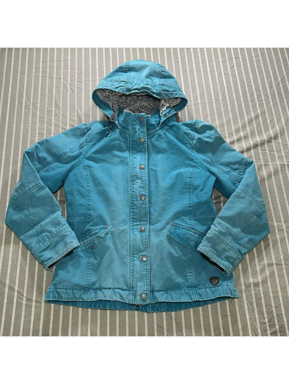 Noble Outfitters Size S Womens Blue Canvas Coat